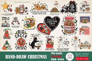 Hand-draw Christmas Sublimation, an Object Graphic by GlitterCraft