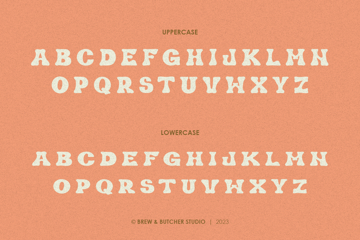 Broeny | Display Typeface, a Sans Serif Font by Brew & Butcher Studio (Photo 2 of 8)
