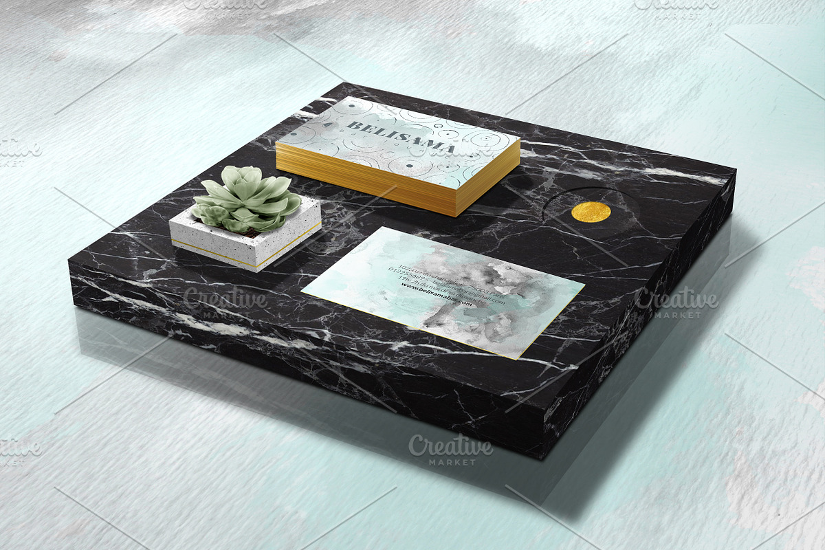 Mint & Charcoal Watercolors, a Texture Graphic by M. by mprintly (Photo 6 of 6)