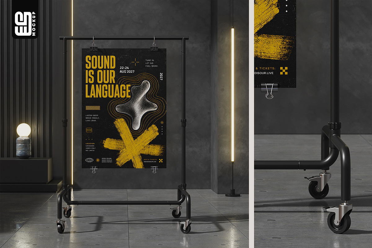 Rolling Poster Stand Mockup, an Advertising Mockup by SD Mockup (Photo 2 of 3)