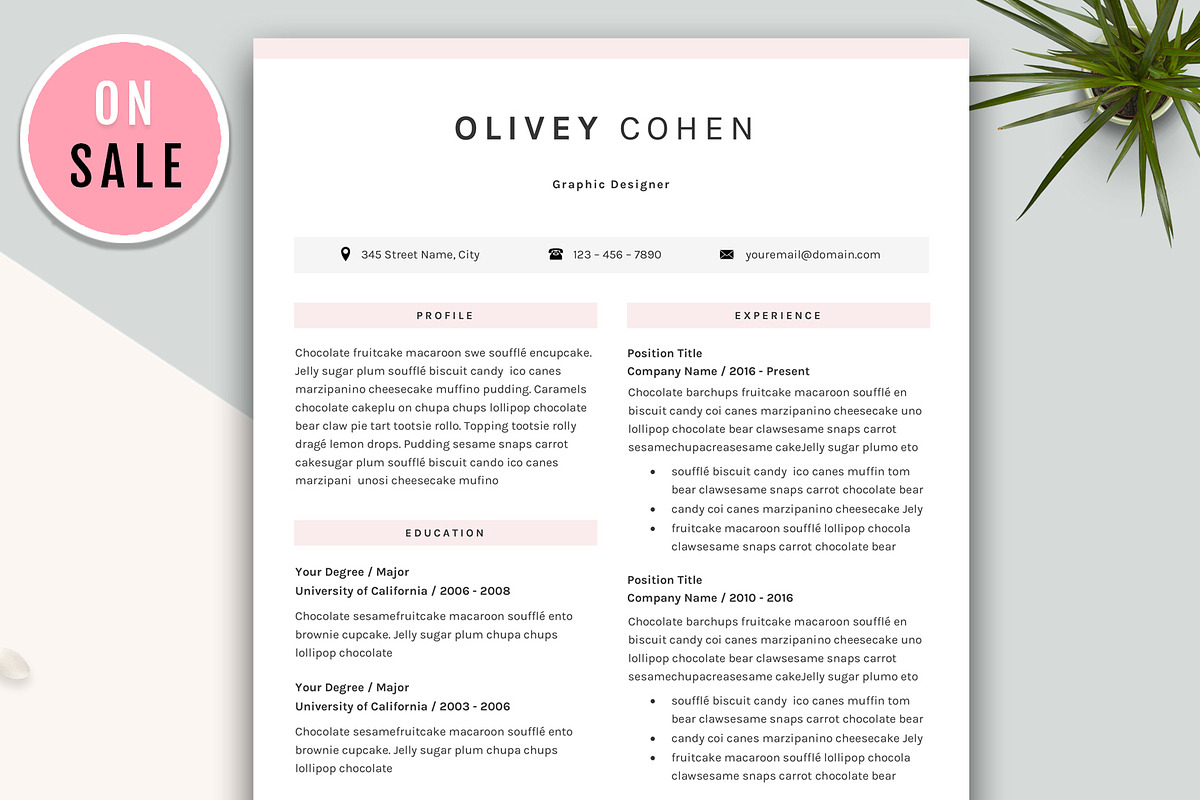 Creative Resume CV Template, a Resume Template by GResume (Photo 1 of 7)