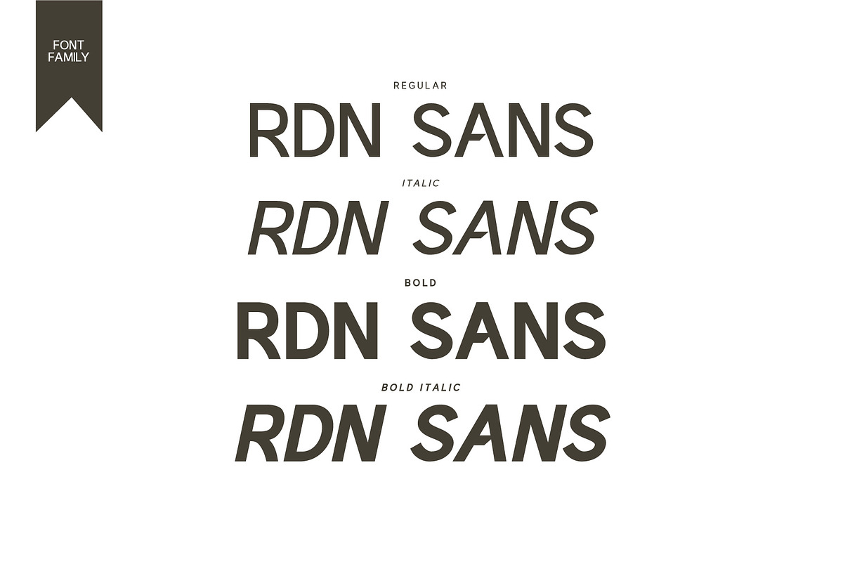 RDN SANS SERIF FONT FAMILY, a Sans Serif Font by rmdndsign (Photo 6 of 8)