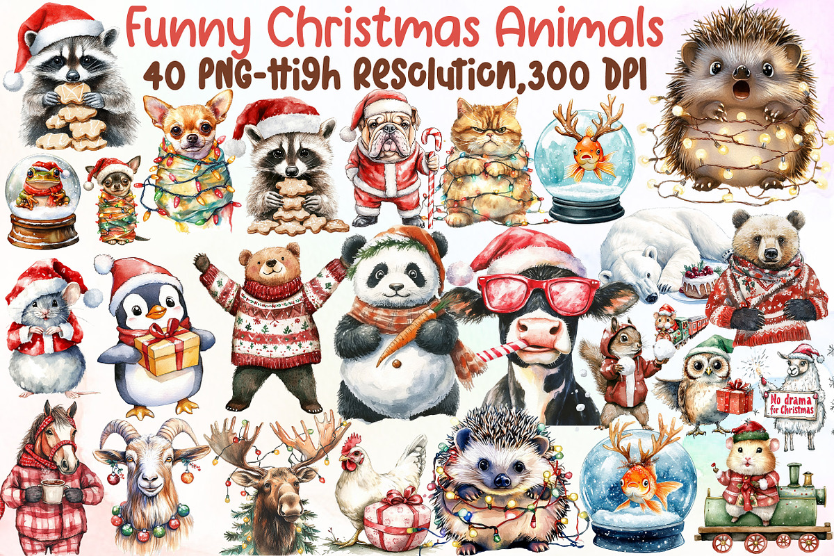 Funny Christmas Animals, an Illustration by Sublimation Artist (Photo 1 of 6)