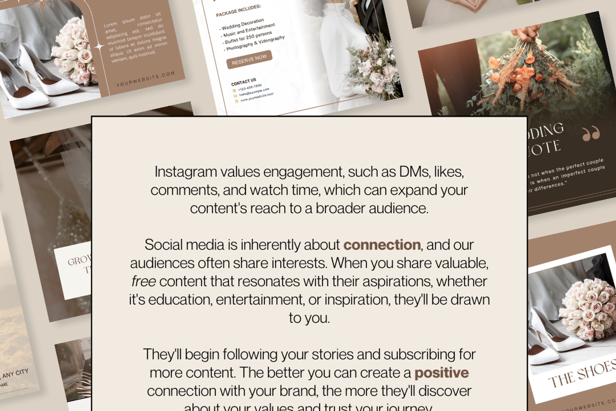 36 Instagram Wedding Templates, a Social Media Template by The Lone Crowd (Photo 8 of 9)