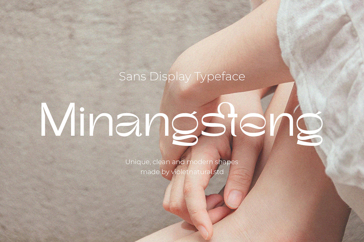 Minangsteng Sans Display, a Sans Serif Font by Violet Natural (Photo 1 of 11)