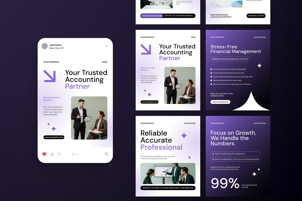 Accounting Services Instagram Post, a Social Media Template by Annora Studio (Photo 6 of 6)