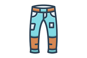 Jeans dress color icon, a Duotone Icon by Creative priyanka