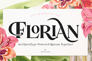 Florian -Swashy Serif Type, a Serif Font by Fenotype (Thumbnail 1 of 10)