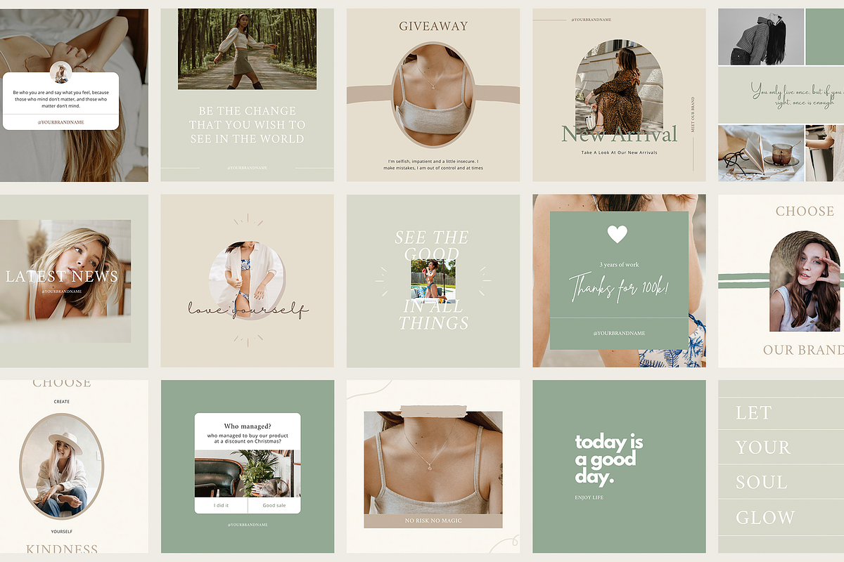 Sage Instagram Template Canva, a Social Media Template by Eden Origin Studio (Photo 4 of 4)