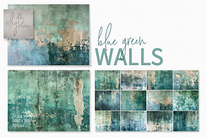 Blue Green Wall Paintings