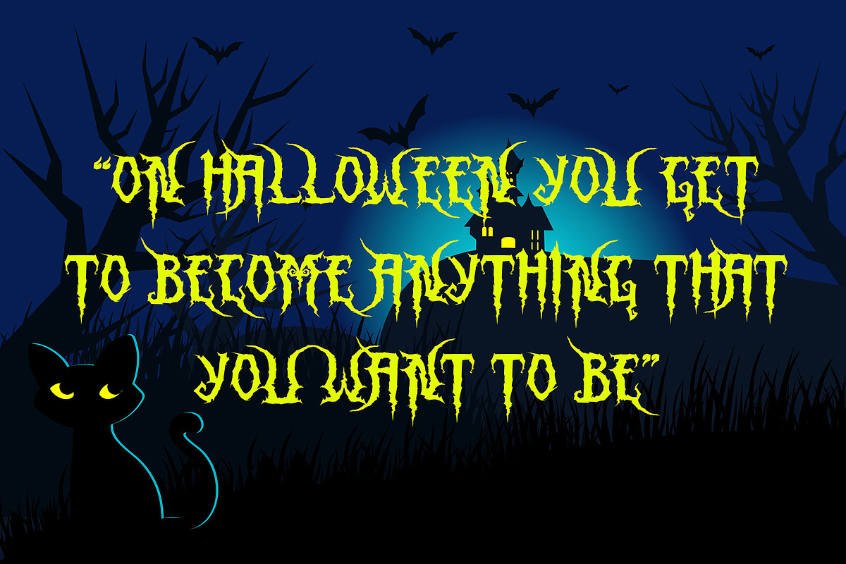 Night Franklin - Halloween Font, a Font by figuree studio (Photo 3 of 7)
