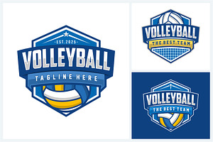 Volleyball logo design vector, a Branding & Logo Template by jundio studio