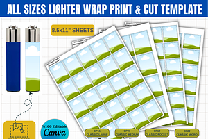 All Sizes Lighter Wrap Template 363, a Graphic by AtacanDigital