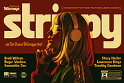 Strippy - Bold Futuristic Fonts, a Sans Serif Font by Ian Irwanwismoyo (Thumbnail 1 of 13)