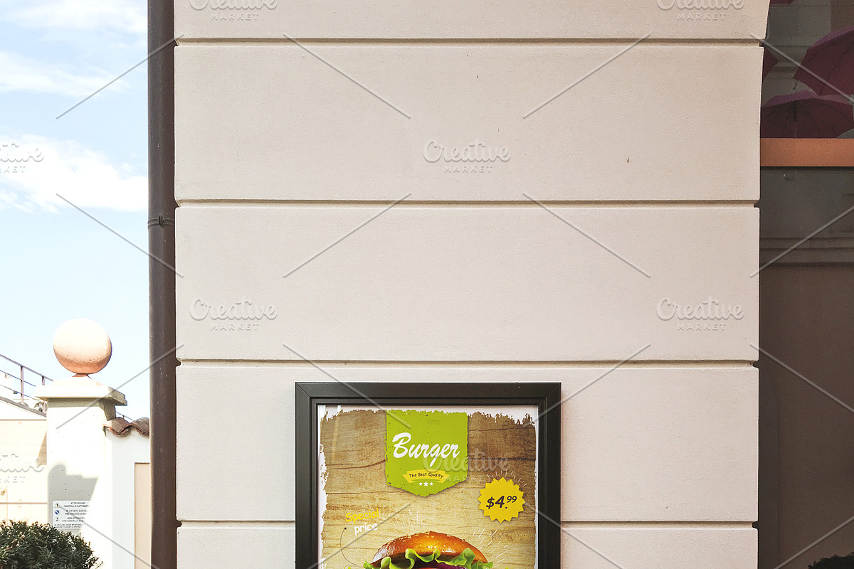 Burger Restaurant Flyer Template, a Flyer Template by ShapShapy (Photo 6 of 6)