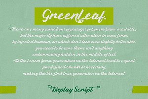 Green Leaf - Display Script