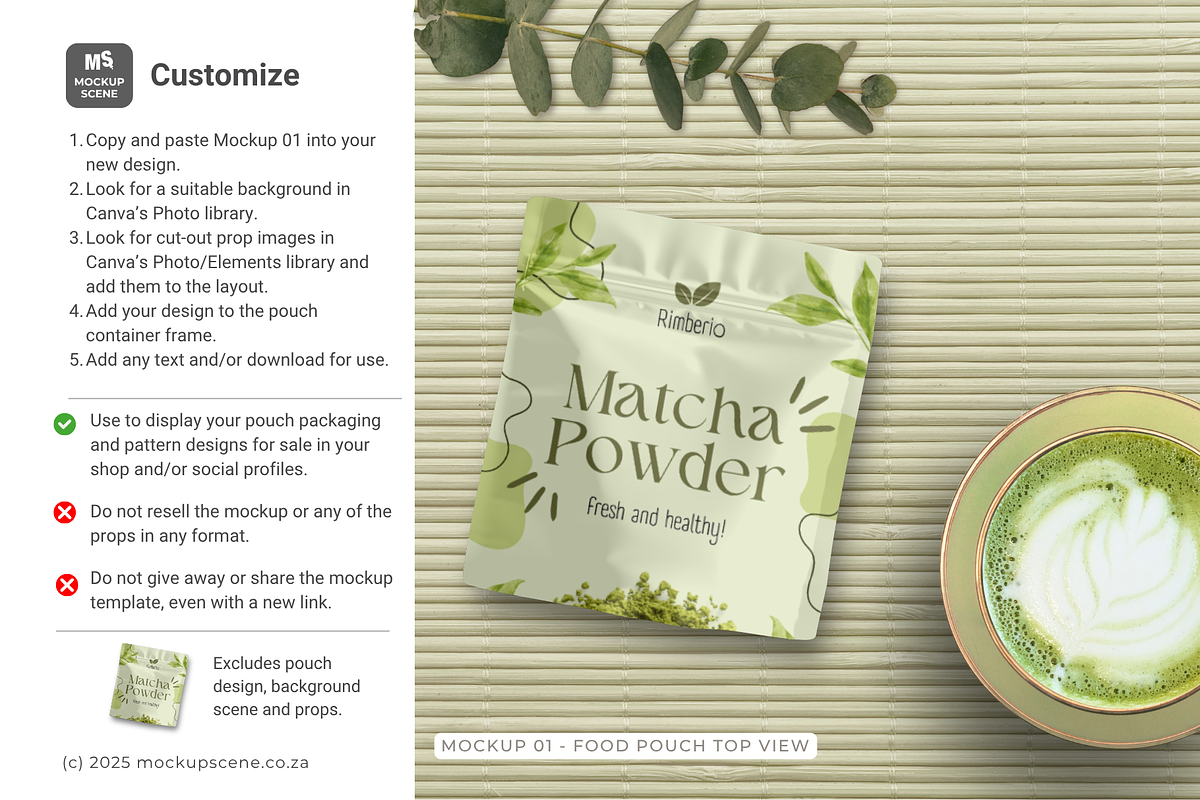 Food Pouch Canva Mockup Square, a Product Mockup by Mockup Scene (Photo 8 of 9)