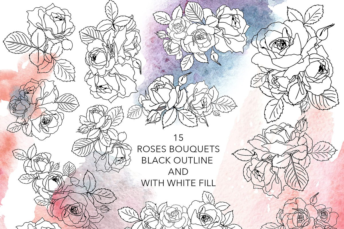 Roses line art design, an Object Graphic by Vera●Suleimanova (Photo 12 of 17)