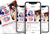 4th of July Party Flyer, a Flyer Template by AfzaalGraphics (Thumbnail 2 of 2)