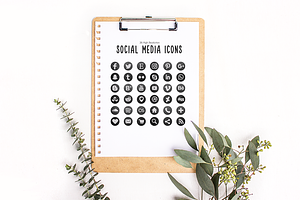 36 Chalkboard Social Media Icons 