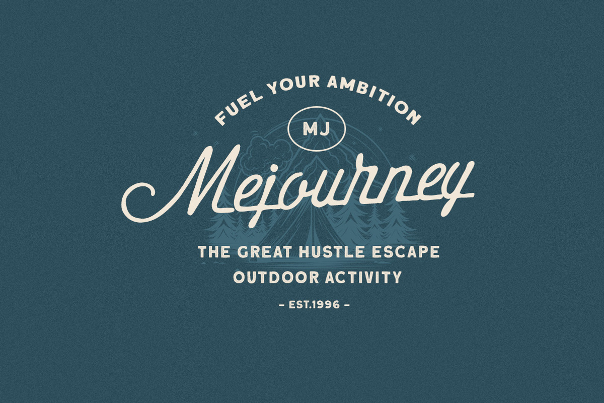 Hustle Trip Vintage Monoscript, a Script Font by Letterhend Studio (Photo 8 of 9)