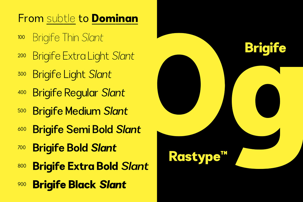 Brigife - Family Font, a Sans Serif Font by Rastype (Photo 3 of 11)