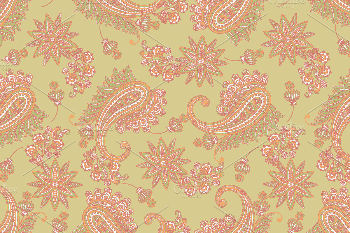 2 Paisley floral patterns, a Pattern Graphic by antalogiya (Photo 2 of 4)