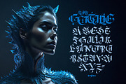 Gothic modern ABC letters, a Blackletter Font by GeekClick (Thumbnail 2 of 15)