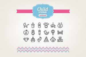 Hand Drawn Child Icons