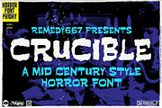 Crucible - Mid Century Font, a Handwritten Font by Remedy667 (Thumbnail 1 of 7)