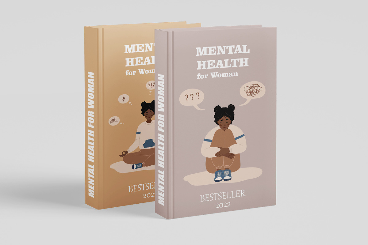 Mental Health african woman, a Healthcare Illustration by KeronnArt (Photo 7 of 8)