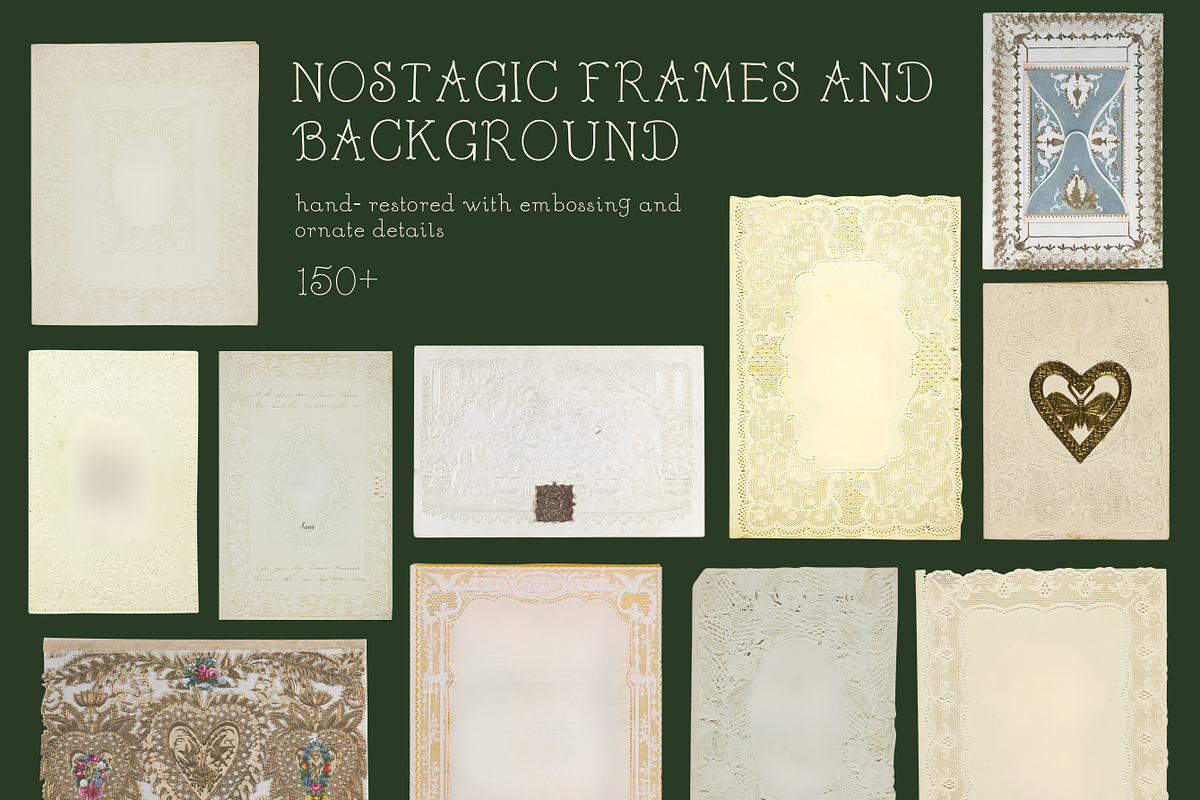 Embossed Papers, Frames and Collage, a Background Graphic by Laras Wonderland (Photo 13 of 15)