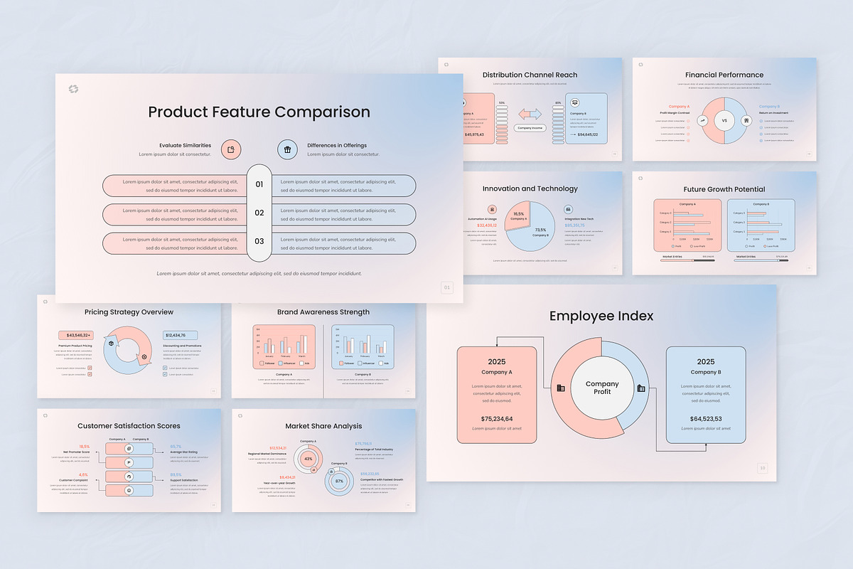 Comparison Infographic Keynote preview 3
