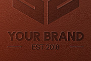 Leather Emboss Logo Mockup, a Merchandise Mockup by VanillineGraph (Thumbnail 4 of 4)