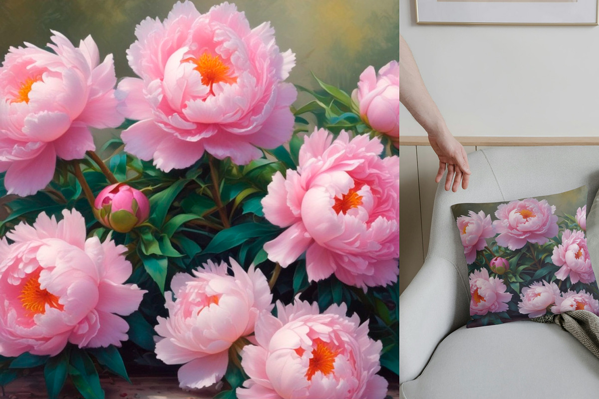 SET Beautiful Peony Flower Wild Natu, a Graphic by IrySha (Photo 7 of 9)