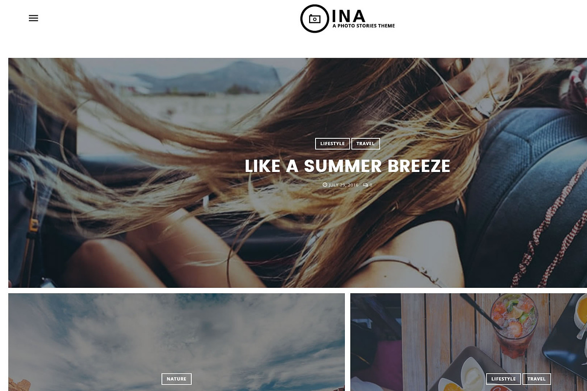 INA - A Photo Stories Blog Theme, a WordPress Template by MatchThemes (Photo 1 of 4)