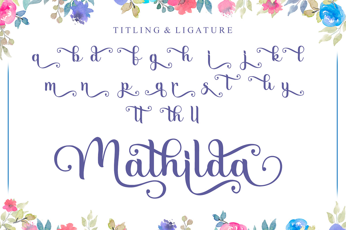 Mathilda - Modern Calligraphy Font, a Script Font by Letterafa Studio (Photo 11 of 12)