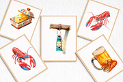 Coastal Lobster Living Clipart, an Illustration by DreamArtGraphic (Thumbnail 7 of 8)