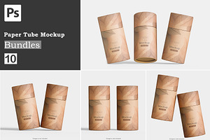 Paper tube packaging mockup bundles, a Packaging Mockup by Ambo Ampeng