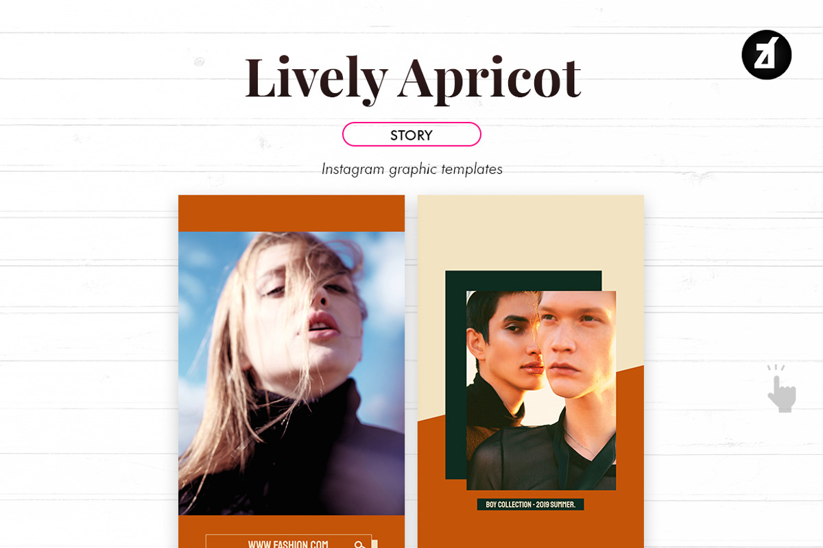 Lively apricot social media graphic, a Social Media Template by Chanut is industries (Photo 7 of 8)