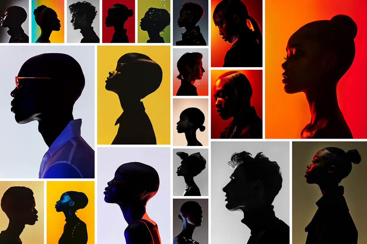 122 Silhouette Portraits, a Person Photo by Handmadefont (Photo 6 of 15)