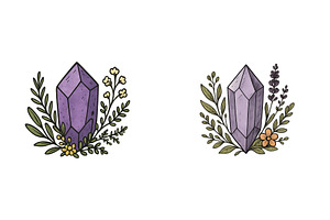 Intricate crystal designs surrounded, an Illustration by ZinetroN