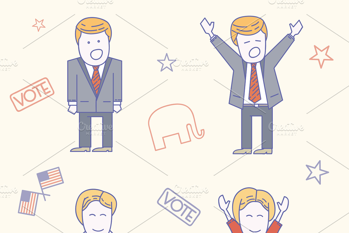 Elections candidates, an Illustration by Funky corner