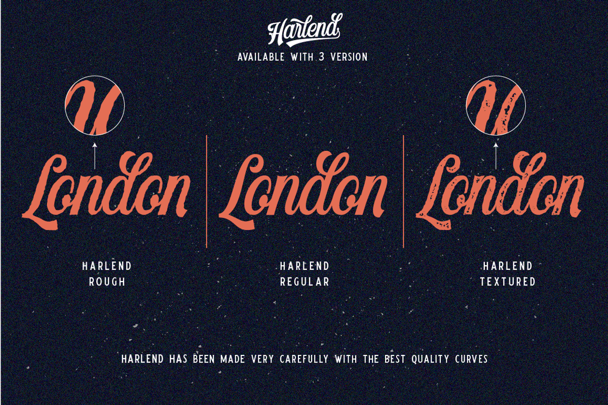 Harlend (6 font with bonus), a Script Font by Angin Studio (Photo 3 of 16)