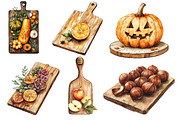 Watercolor Autumn Cutting Board, an Illustration by Designworld (Thumbnail 3 of 6)