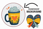 Whimsical Cozy Valentine Clipart, an Illustration by Libby Wishes (Thumbnail 3 of 6)