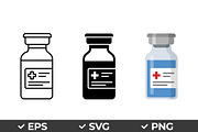 Medical Vial Bottle Vector Set, an Object Graphic by Artonix (Thumbnail 1 of 3)
