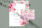 Watercolor pink flowers patterns set, a Pattern Graphic by Art and Funny (Thumbnail 4 of 8)