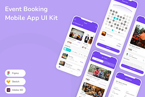 Event Booking Mobile App UI Kit