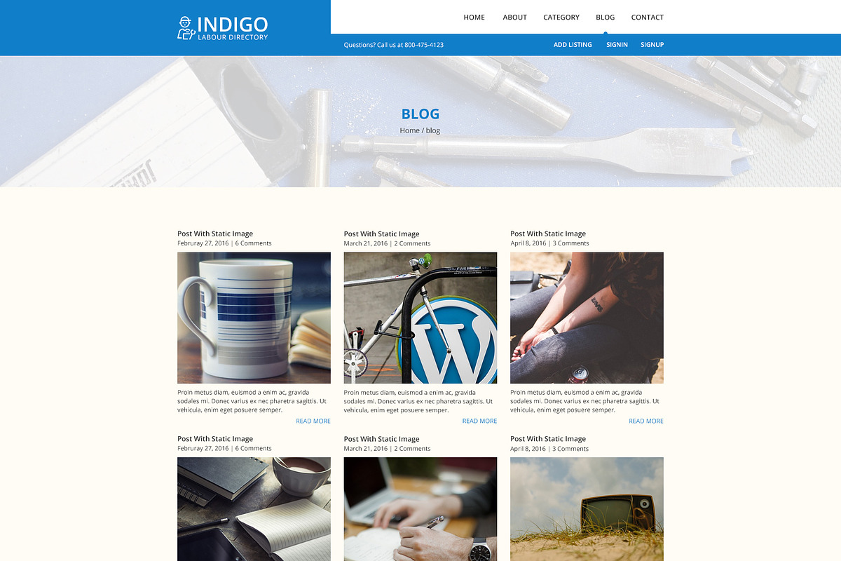 Indigo Labour Directory PSD Template, a Websites & App Template by mine-tech (Photo 7 of 17)